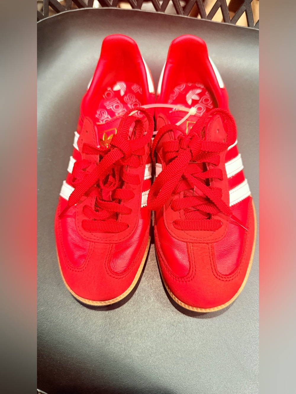 adidas Samba OG sneaker with white leather stripes, a gold "SAMBA"
